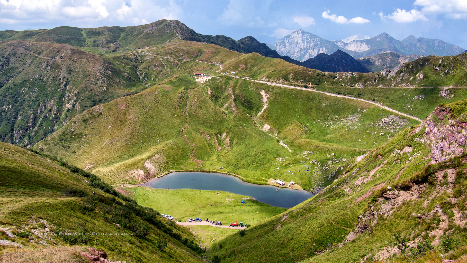 Il lago visto da sotto la cima Dimon Il lago visto da sotto la cima Dimon